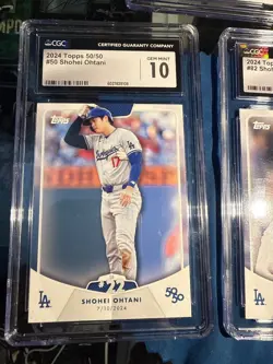 Shohei Ohtani ❗ 🔥 2024 Topps 50/50- 3 Card Lot-Graded 10 💎 MinT! CGC - Image 3