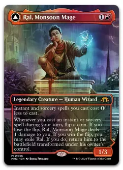 Ral, Monsoon Mage (Borderless) #445 (Foil) (NM) Modern Horizons 3 MH3 Magic MTG - Image 1