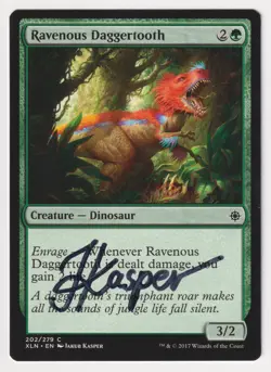 Painted Signed Ravenous Daggertooth Proof Sketch LP Artist Jakub Kasper MTG AP! - Image 2