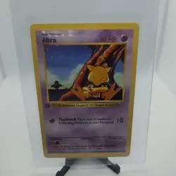 Abra 1st Edition Shadowless Base Set Unlimited Vintage Pokemon Card WOTC TCG - Image 1