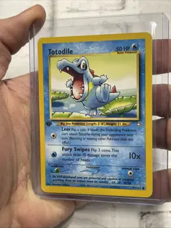 Pokemon Cards Totodile 81/111 1ST EDITION Neo Genesis WOTC Common LP+ Pokemon - Image 2