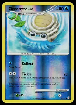 Pokemon Card - Omanyte Arceus 70/99 Common Reverse Holo - Image 1