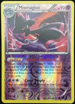 Pokemon Mismagius 66/162 Reverse Holo Breakthrough NM - Image 1