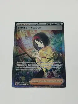 Pokemon Card TCG Scarlet & Violet Trainer Supporter Erika's Invitation 203/165 - Image 1