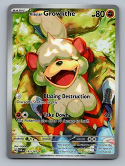 Pokemon Hisuian Growlithe SV06: Twilight Masquerade #181/167 [NM] - Image 1
