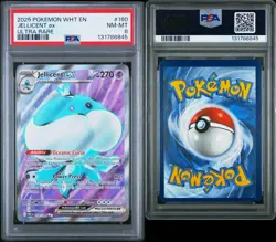 2025 POKEMON WHT EN-WHITE FLARE ULTRA RARE #160 JELLICENT EX PSA 8 - Image 3