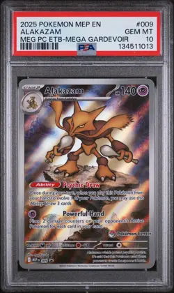 PSA 10 2025 POKEMON MEGA EVOLUTION POKEMON CENTER ETB PROMO #009 ALAKAZAM - Image 1
