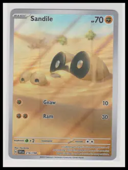 Pokemon SV01: Scarlet & Violet Base Set #216/198 Sandile Holo - Image 1