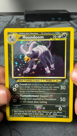 Pokemon Neo Discovery HOUNDOOM 4/75 Holo Rare WOTC - LP Condition - Image 2