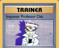Rare WOTC IMPOSTER PROFESSOR OAK 73/102 NonHolo NM Trainer Base Set Pokemon - Image 1