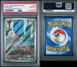 2025 POKEMON WHT EN-WHITE FLARE #093 SHELMET ILLUSTRATION RARE PSA 8 - Image 3