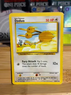 Doduo 48/102 Base Set Unlimited Shadow Vintage Pokemon TCG MP - Image 1