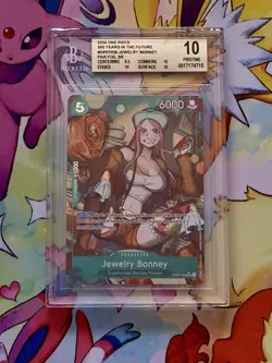 2024 ONE PIECE OP07-500 YEARS IN THE FUTURE ALTERNATE ART JEWELRY BONNEY BGS 10 - Image 1