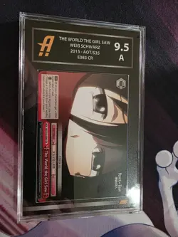 Weiss Schwarz The World the Girl Saw Attack on Titan Graded Ambr 9.5 Black - Image 1
