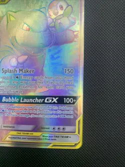 Pokemon SM Cosmic Eclipse Blastoise & Piplup GX Secret Rare Holo Card 253/236 - Image 4