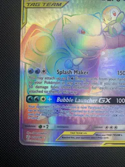 Pokemon SM Cosmic Eclipse Blastoise & Piplup GX Secret Rare Holo Card 253/236 - Image 5
