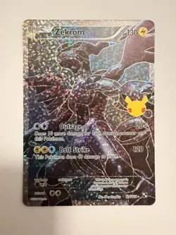 Pokemon TCG Zekrom Celebrations Classic Collection Holo Ultra Rare Card 114/114 - Image 1