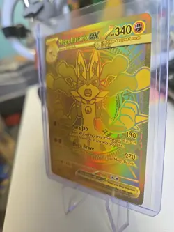 Mega Lucario EX 188/132 Mega Evolution Hyper Rare Gold Card Pokemon TCG - Image 2