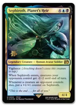 Sephiroth, Planet's Heir #553 (Foil) (NM) Prerelease Cards PRE Magic MTG - Image 1