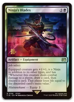 Ninja's Blades #108 (Foil) (NM) Prerelease Cards PRE Magic MTG - Image 1