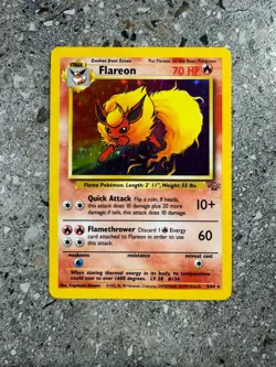 Pokemon TCG Cards Flareon 3/64 Jungle Holo Rare - Image 1
