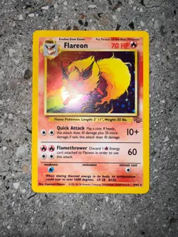 Pokemon TCG Cards Flareon 3/64 Jungle Holo Rare - Image 3