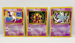 Vintage Pokemon TCG Mew Mewtwo Promo Basic Pokemon English 1999 3 Card Lot - Image 1