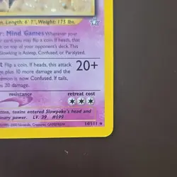 Pokemon Slowking Neo Genesis 14/111 80 HP Holo Rare Psychic Card 2000 - Image 4