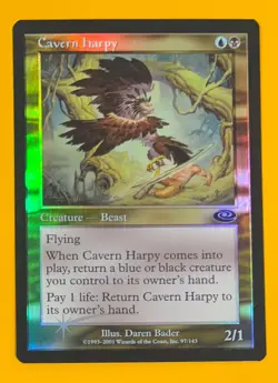 MTG CAVERN HARPY (FOIL) Planeshift (OldManMTG 003-964) - Image 1