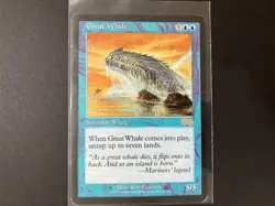 GREAT WHALE Urza's Saga Edition Magic the Gathering RESERVED LIST MTG Blue - Image 1