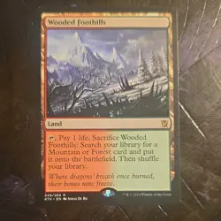 Wooded Foothills Khans of Tarkir Regular Rare Land Wizards English - Image 1