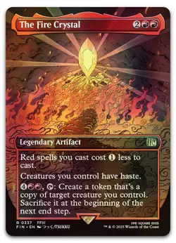 The Fire Crystal (Borderless) #337 (Foil) (NM) Final Fantasy FIN Magic MTG - Image 1