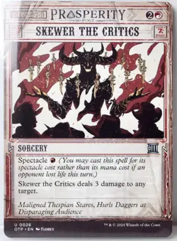 Skewer The Critics [New, Near Mint] Showcase {Thunder Junction: Breaking News} - Image 1