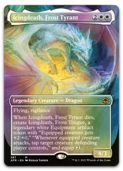 Icingdeath, Frost Tyrant (Borderless) #287 (Foil) NM Forgotten Realms Magic MTG - Image 1