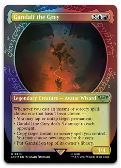 Gandalf the Grey (Showcase) (Surge Foil) #814 NM Lord of the Rings LTR Magic MTG - Image 1