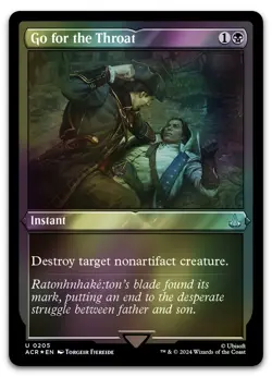 Go for the Throat (Foil Etched) #205 (NM) Assassin's Creed ACR Magic MTG - Image 1