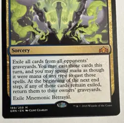 Mnuemonic Betrayal Magic The Gathering 189/259 Guilds Of RAVNICA Mythic NM - Image 2