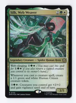 Silk, Web Weaver (Foil) 0145 (R) MTG Marvel's Spider-Man (SPM) - Image 1