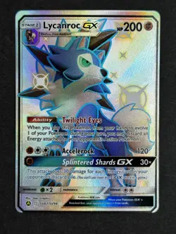 Lycanroc GX SV67/SV94 Hidden Fates Full Art Shiny Vault Pokemon TCG NM/MINT - Image 1