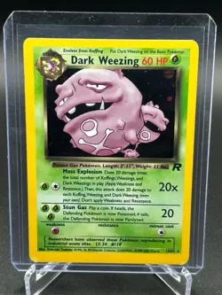 Pokemon TCG Dark Weezing 14/82 Team Rocket Holo LP - Image 1