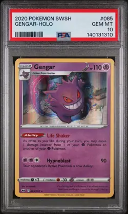 2020 Pokemon Sword & Shield Gengar Holo 085/202 PSA 10 Gem Mint - Image 2