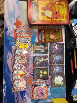 1999 Topp Series 1 Pokemon TV Animation Edition Box Topper Charmander + Extra - Image 1