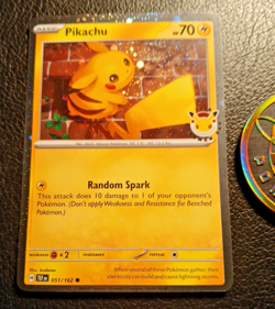 Pokemon TCG Pikachu 051/162 Cosmos, Pokemon Day 2026 + 30th Year Pikachu Coin - Image 4