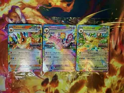 Pokemon TCG Flareon ex, Espeon ex & Leafeon ex Prismatic Evolution Promo Stamped - Image 1