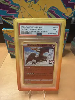 2024 Pokemon TCG Crown Zenith #020 Radiant Charizard Prize Pack SER 3 PSA 9 - Image 1