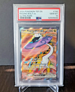 PSA 10 Raging Bolt ex 196/162 Ultra Rare Temporal Forces SV05 English Pokemon - Image 1