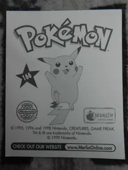 RAICHU #166 - STICKER MERLIN COLLECTION POKEMON - TRES BON ETAT - Image 4