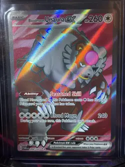 Pokemon TCG Bloodmoon Ursaluna ex 202/167 Twilight Masquerade Secret Rare Holo - Image 1