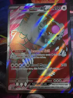 Pokemon TCG Bloodmoon Ursaluna ex 202/167 Twilight Masquerade Secret Rare Holo - Image 2