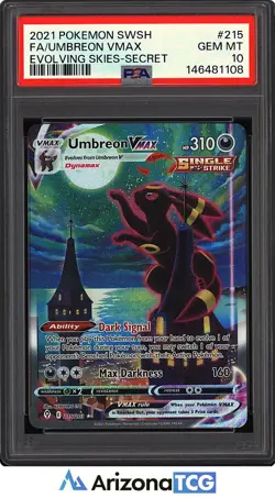 Pokemon 2021 Umbreon VMAX 215/203 Alt Art Evolving Skies GEM MINT PSA 10 - Image 1